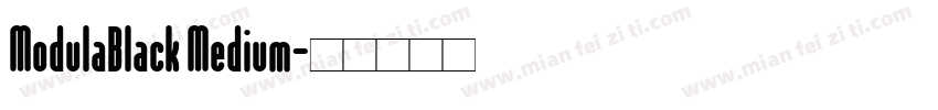 ModulaBlack Medium字体转换